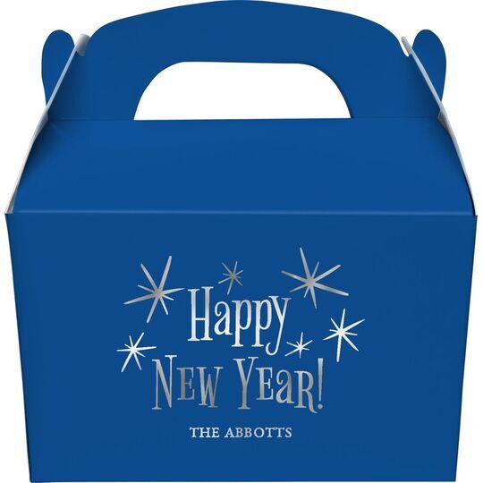 Radiant Happy New Year Gable Favor Boxes